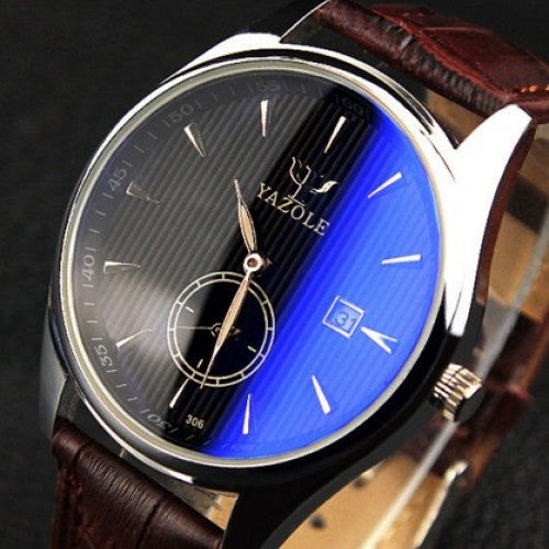 Fashion Leather Luminous Hands Quartz Watch